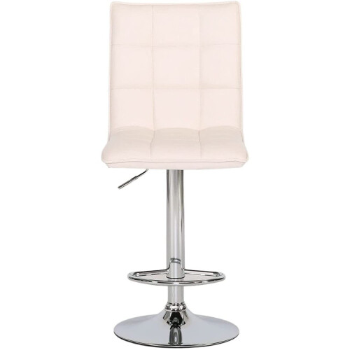 Evre (Without Arms, White) Evre Cuban Bar Stool Adjustable With 360 Swivel