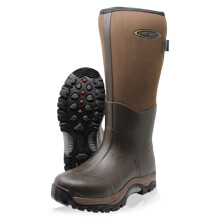 (UK 9 EU43, Brown) Dirt Boot Neoprene Wellington Muck Boots Pro Sport Wide Calf Adjustable Gusset Wellies