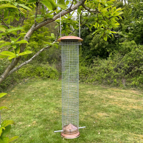 Selections Large Copper Style Hanging Bird Nut Feeder 1