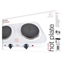 Kitchen Perfected Electric 2000W Hot Plate Portable Table Top Cooker Hob - White