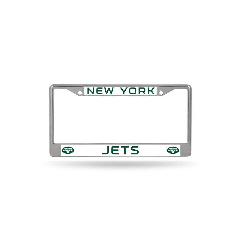 Rico Industries 6734562423 Nfl New York Jets License Plate Frame, Chrome Alternate 767345624239