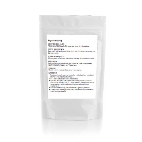 Strong Sage Leaf 800mg - 30 Tablets (V) Menopause Hormonal Balance, UK 1