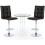 Evre (Without Arms, Black) Evre Cuban Bar Stool Adjustable With 360 Swivel 3