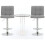 Evre (Without Arms, Grey) Evre Cuban Bar Stool Adjustable With 360 Swivel 3