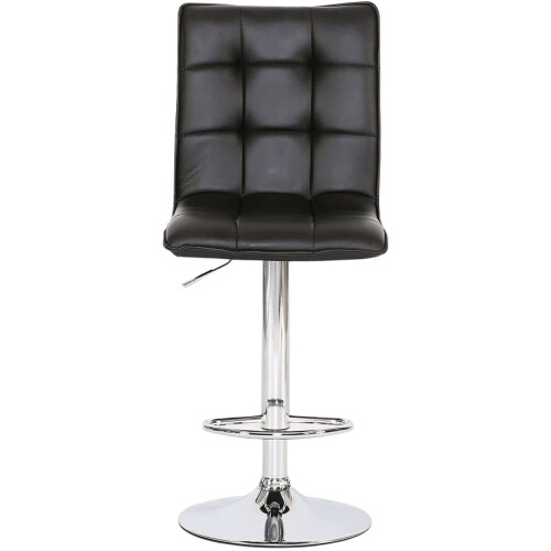 Evre (Without Arms, Black) Evre Cuban Bar Stool Adjustable With 360 Swivel