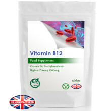 Vitamin B12 1000mg - 30 Tablets (V) Fight Tiredness Fatigue, UK