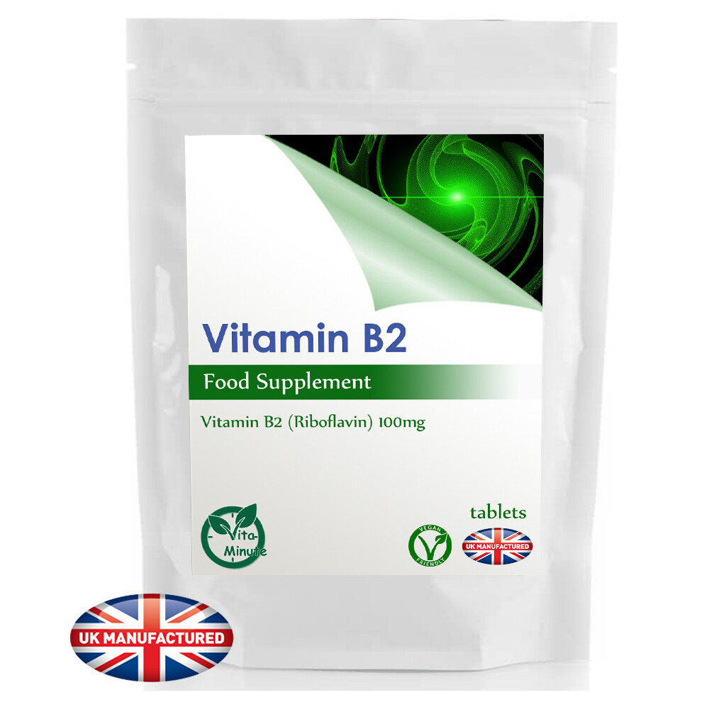Vitaminute High Potency Vitamin B2 100Mg (30 Tablets) Riboflavin, Uk (V)