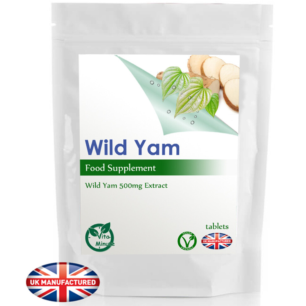 Wild Yam 500mg - 30 Tablets (V) Estrogen Boost, Menstrual Cramps, UK