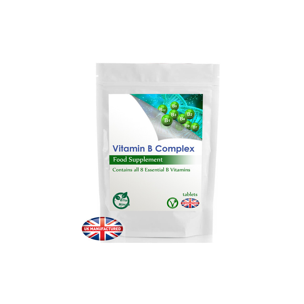 Vitaminute Vitamin B Complex - Tablets (V) All Eight Essential B Vitamins, Uk Size 30