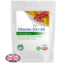High Strength Vitamin D3 & K2 (MK-7) 5000iu / 100mcg (30 Tablets)