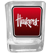 Siskiyou CSQP3 Unisex NCAA Nebraska Cornhuskers Square Glass Shot Glass