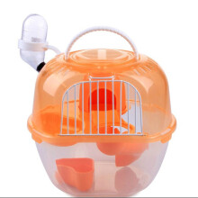 Pet Carring Cage Portable Apple-shaped Hamster Cage Double Delu*e Plastic Outdoor Plastic Hamster Cage Pet Bed