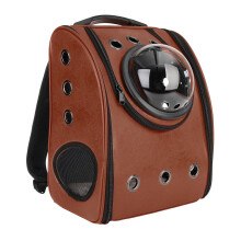 (Brown) Astronaut Capsule Breathable Pet Puppy Cat Travel Bag Space Carrier Bag