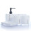 (WHITE) Accessories 5 Pcs Bathroom Multi-colors Acrylic Diamond-mounted Sets Shining 1