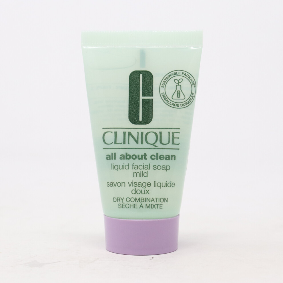 Clinique All About Clean Liquid Facial Soap Mild  1.0oz/30ml New