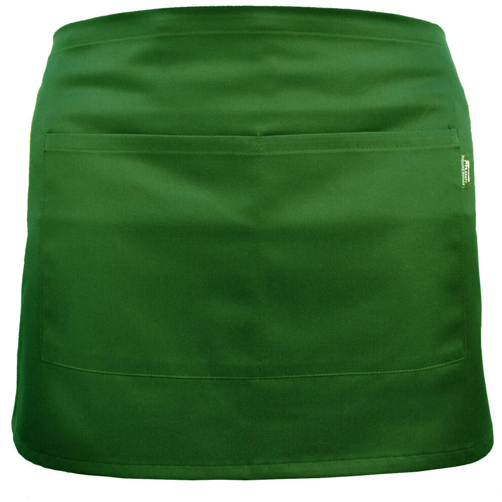 (Dark Green) Waist Apron Bar Waitress Cafe Pub Restaurant Apron