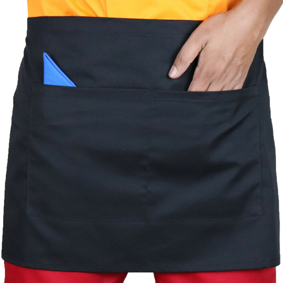 (Black) Waist Apron Bar Waitress Cafe Pub Restaurant Apron 5051131040132