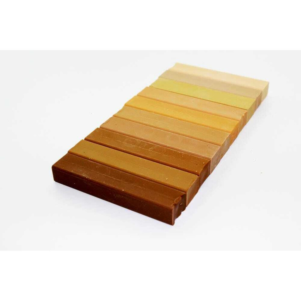 (977 - Mixed Oak Colours) Konig Hard Wax Furniture Repair Filler Sticks Set 8904384286086