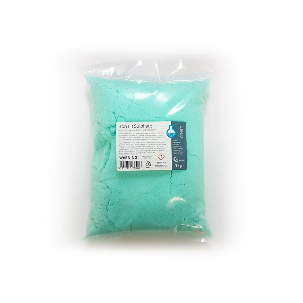 Iron (II) Sulphate Heptahydrate - 99% Pure Technical Grade 2Kg