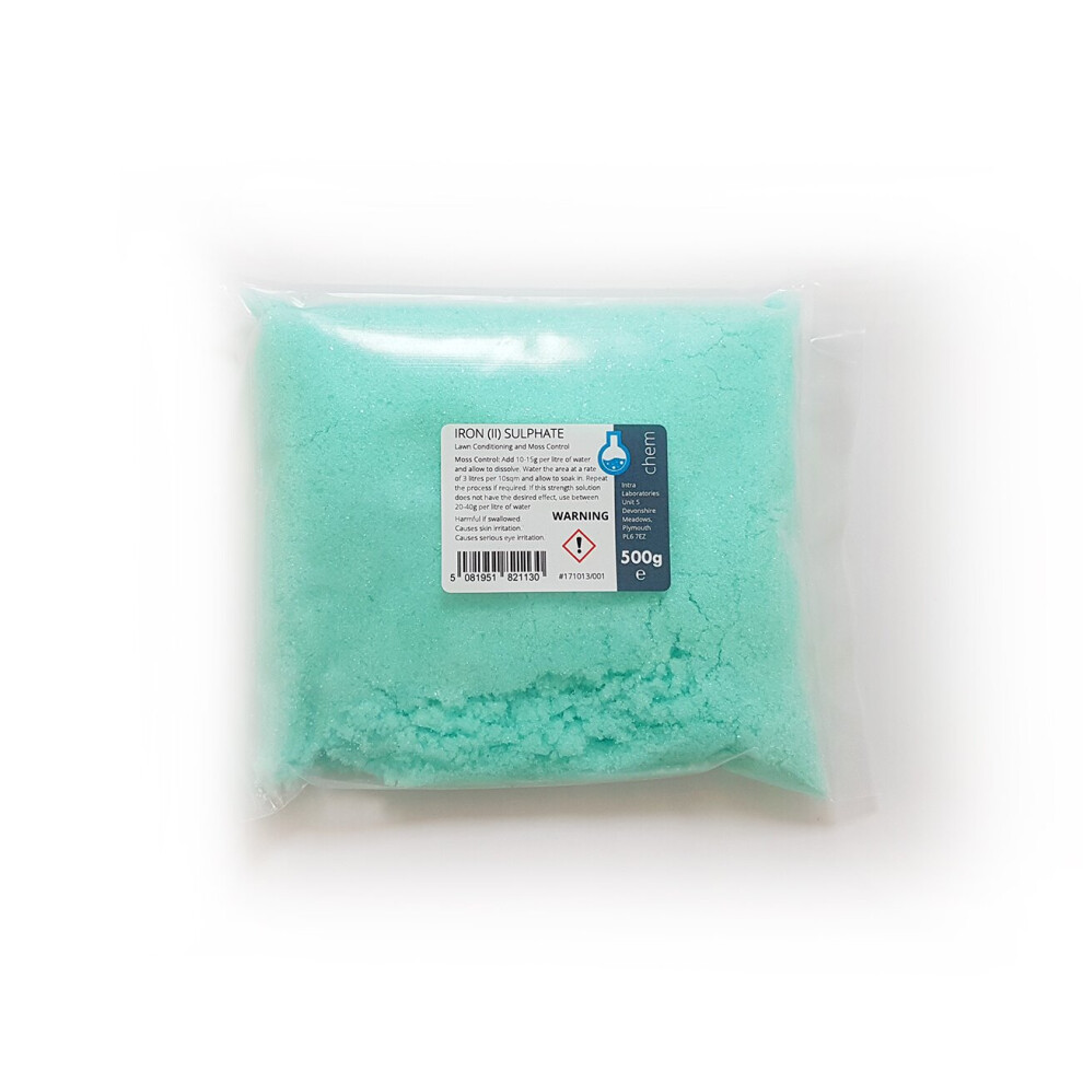 Iron (II) Sulphate Heptahydrate - 99% Pure Technical Grade 500g