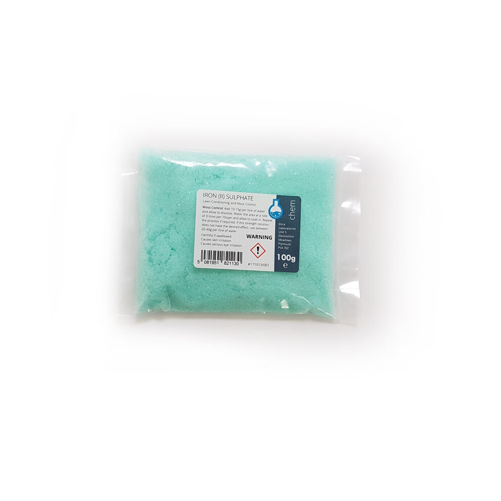 Iron (II) Sulphate Heptahydrate - 99% Pure Technical Grade 100g