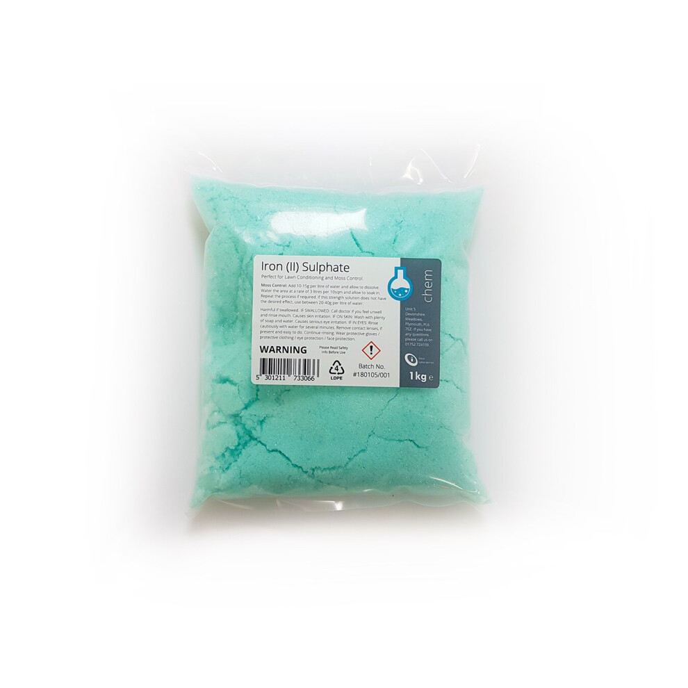 IRON SULPHATE 1kg - 99% Technical Grade Ferrous Sulphate