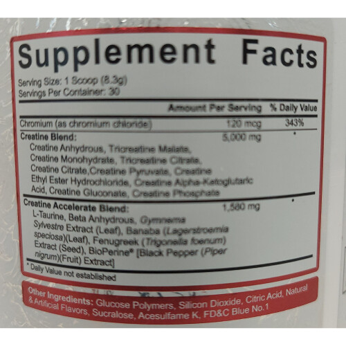 Crea-TEN White 30 Servings Blue Raspberry 2