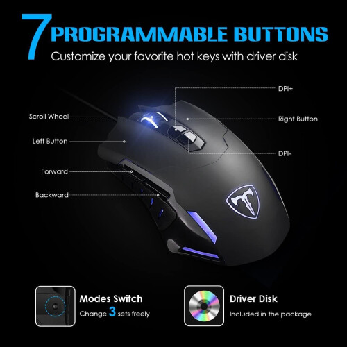 Victsing Gaming Wired Mouse 7200 DPI GEPC034AB 1