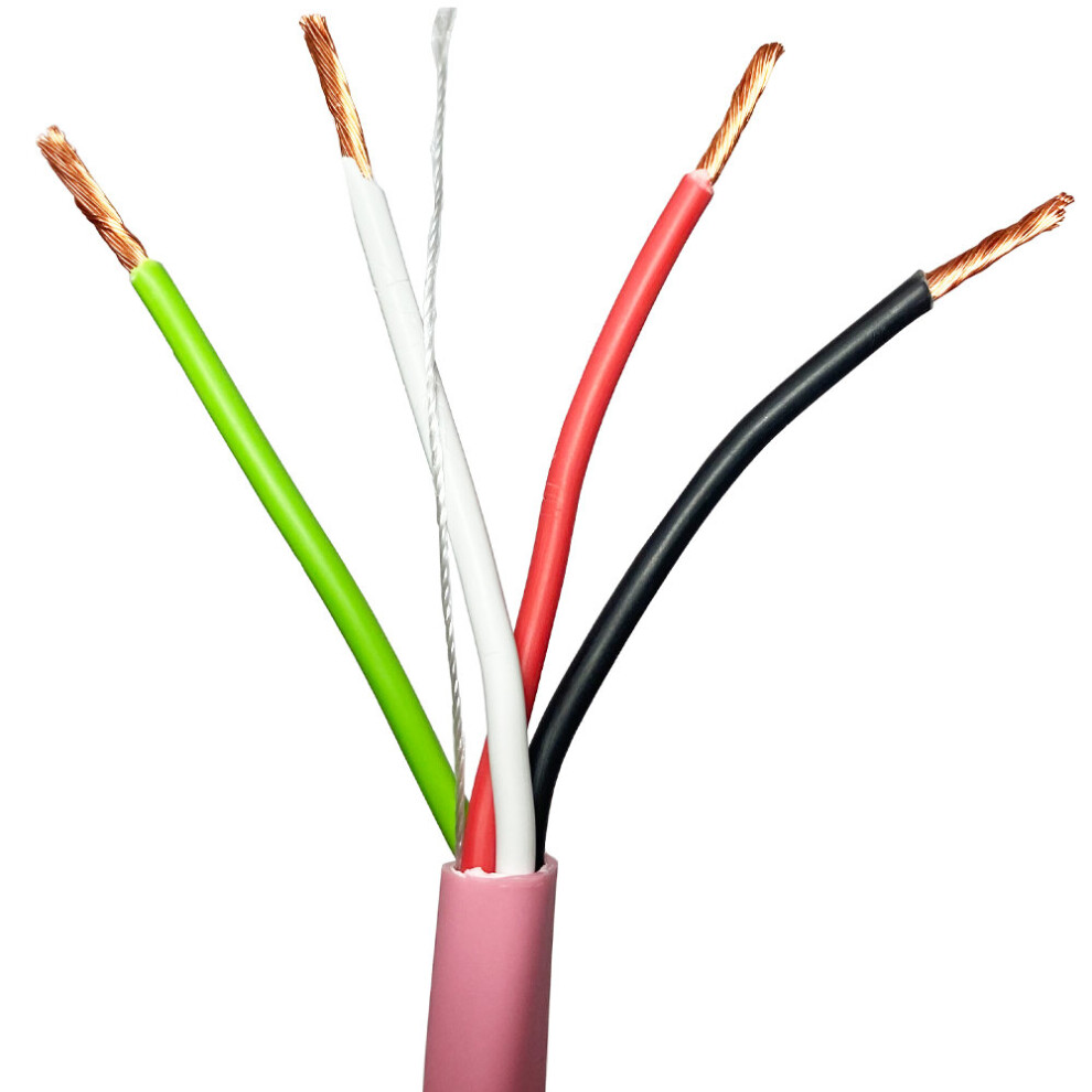 100m Low Smoke 4 Core Speaker Cable 1.5mmÂ² OXYGEN FREE COPPER (OFC) LSZH 100V