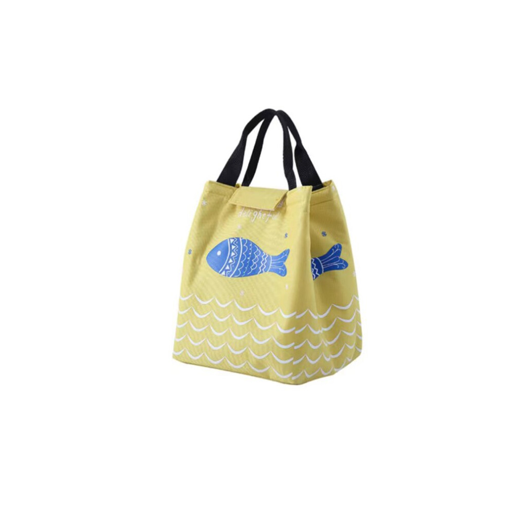 (Yellow) Fish Style Insulated Lunch Bag