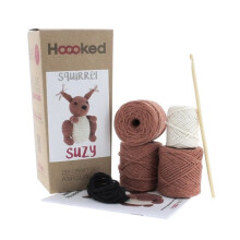 Hoooked Crochet Kit - Suzy the Squirrel 100% Recycled Yarn Amigurumi