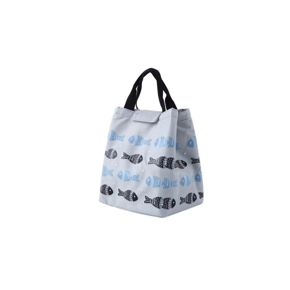 (Grey) Fish Style Insulated Lunch Bag