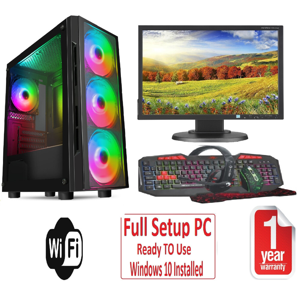 Fast Gaming PC Bundle - i5 8GB RAM 1TB GT710 2GB - WiFI - WARRANTY - FLASH