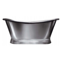 BC Designs Oval Double Ended Freestanding Boat Bath - 1700mm X 725mm - Nickel - BAC020