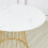 100cm Marble Dining Table With Golden Chrome Leg Special Offer 6