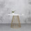 100cm Marble Dining Table With Golden Chrome Leg Special Offer 2