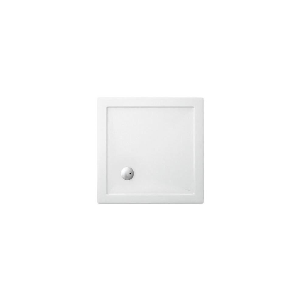 Crosswater Simpsons Square Shower Tray - 900mm X 900mm X 35mm- White - ST000S900