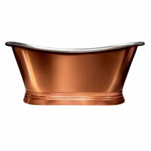 BC Designs Oval Double Ended Freestanding Boat Bath - 1500mm X 700mm - Copper/Nickel - BAC015