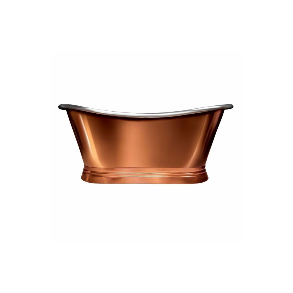 Bc Designs Oval Double Ended Freestanding Boat Bath - 1500Mm X 700Mm - Copper/Nickel - Bac015 5056462605920