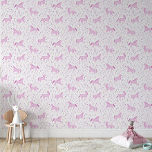 Catherine Lansfield Folk Unicorn Wallpaper Children's Bedroom Wall Paper Rolls