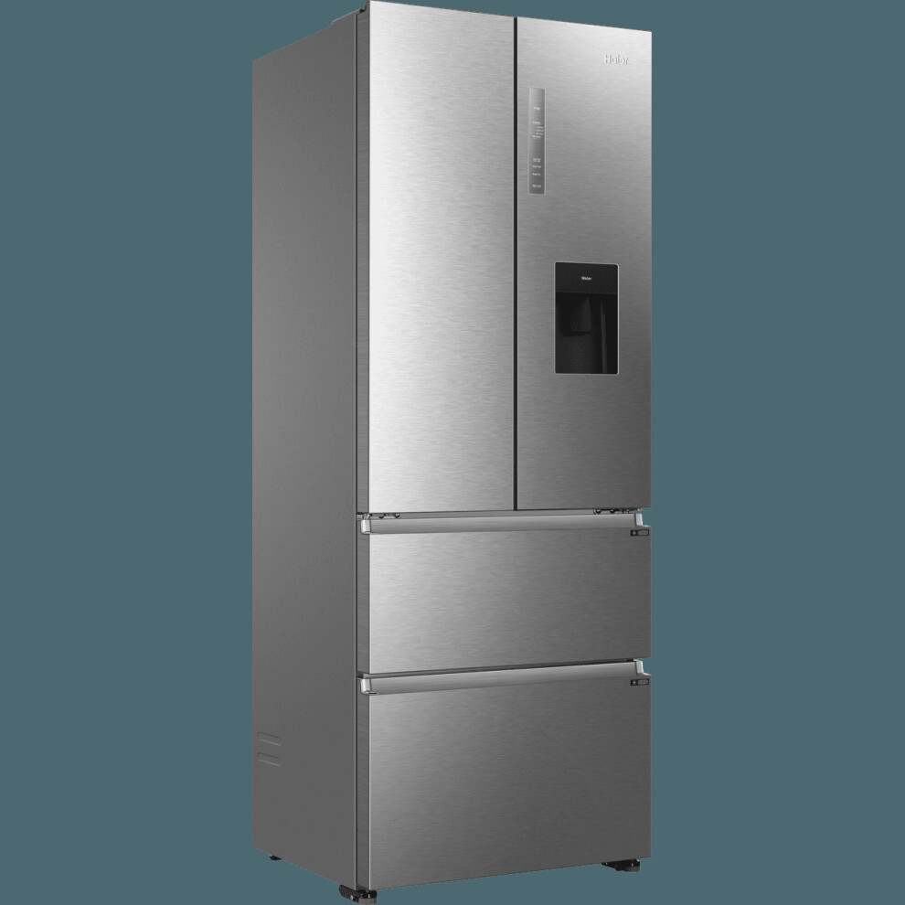 Haier Hfr5719ewmp Non-Plumbed Total No Frost American Fridge Freezer – Platinum Inox – E Rated