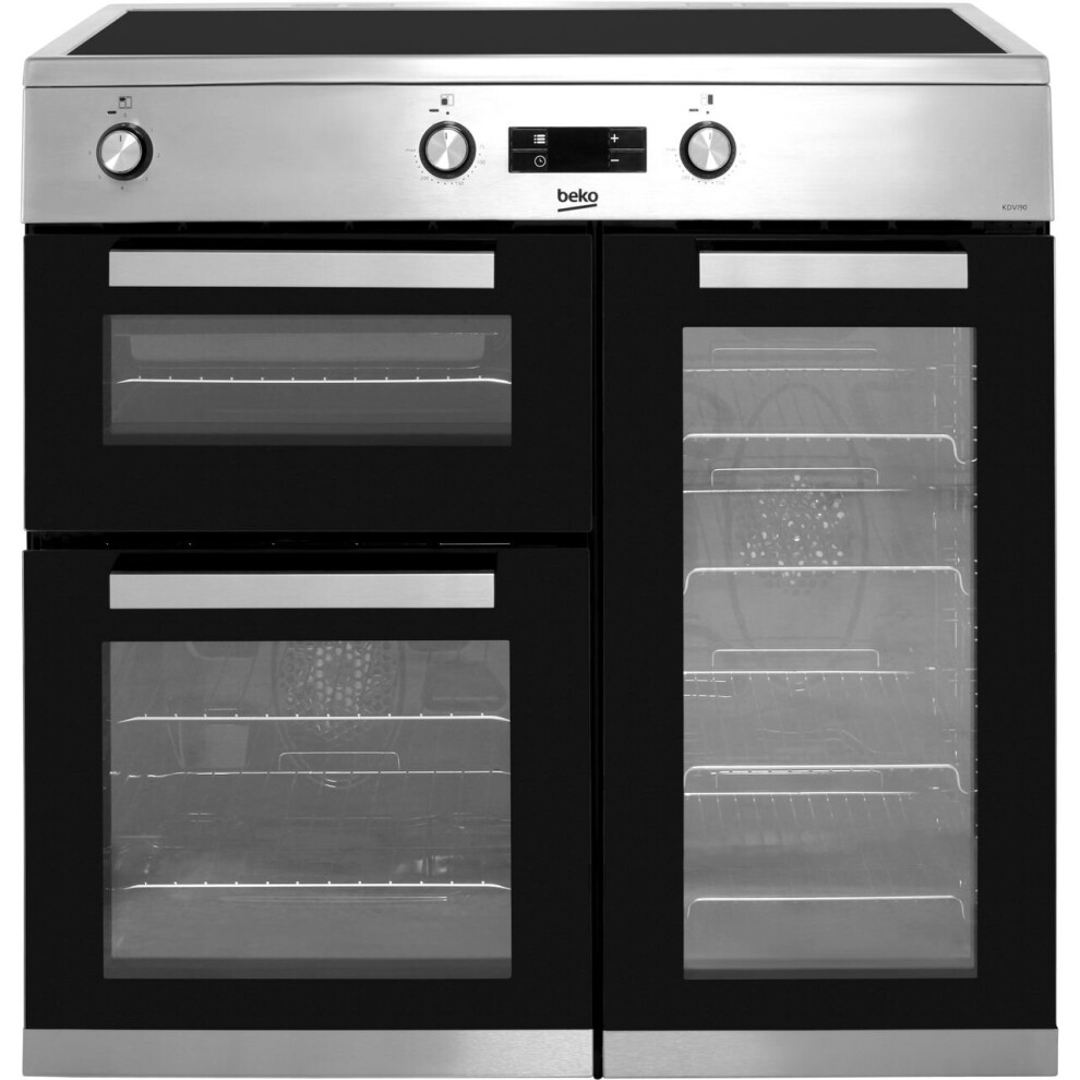 Beko KDVI90X 90cm Electric Range Cooker with Induction Hob - Stainless Steel