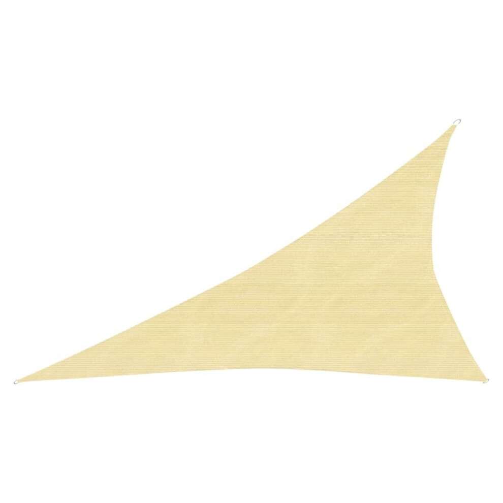 vidaXL Sunshade Sail Beige 3x4x5 m HDPE Patio Sunscreen Sail Tarp Shade Canopy