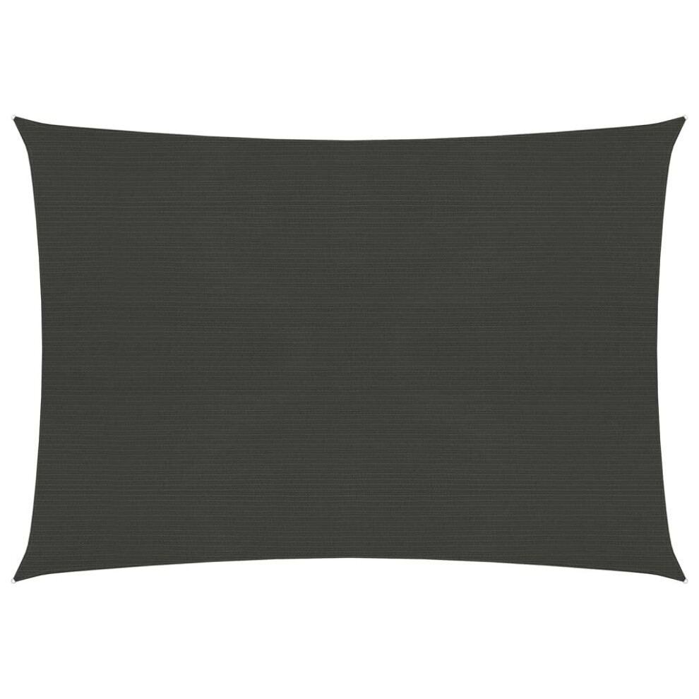 New Vidaxl Sunshade Sail 160 G/M? 6X7 M Hdpe Sunscreen Sun Sail Tarp Anthracite 311084