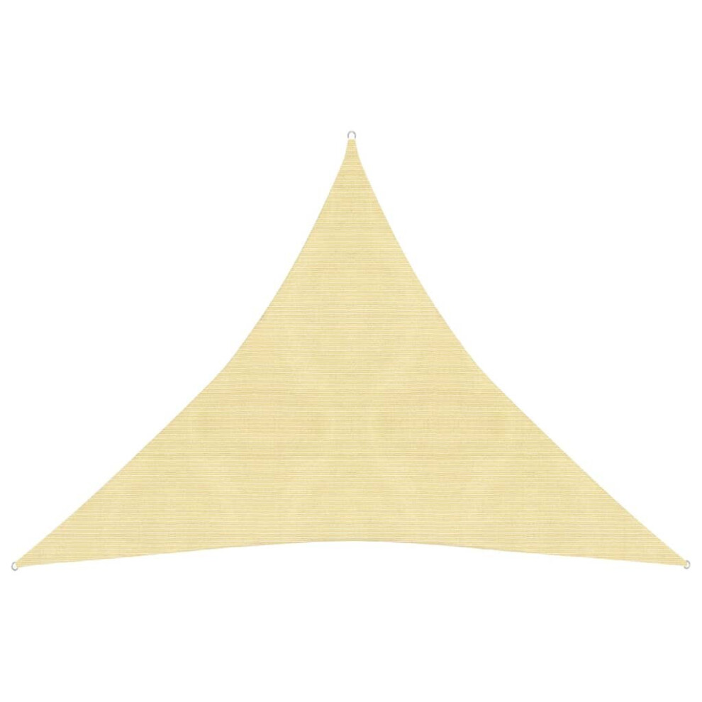 vidaXL Sunshade Sail Beige 4x4x4 m HDPE Patio Sunscreen Sail Tarp Shade Canopy