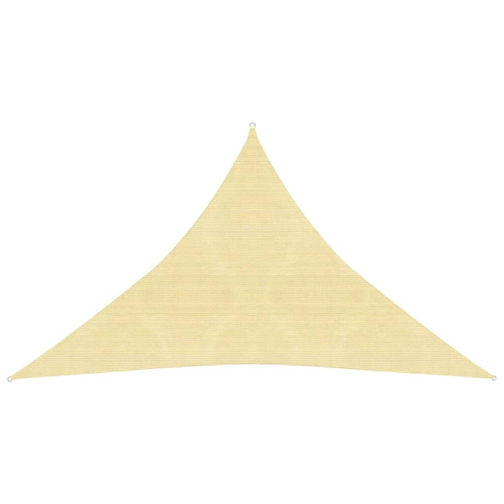 vidaXL Sunshade Sail Beige 4x4x5.8 m HDPE Sunscreen Sail Tarp Shade Canopy