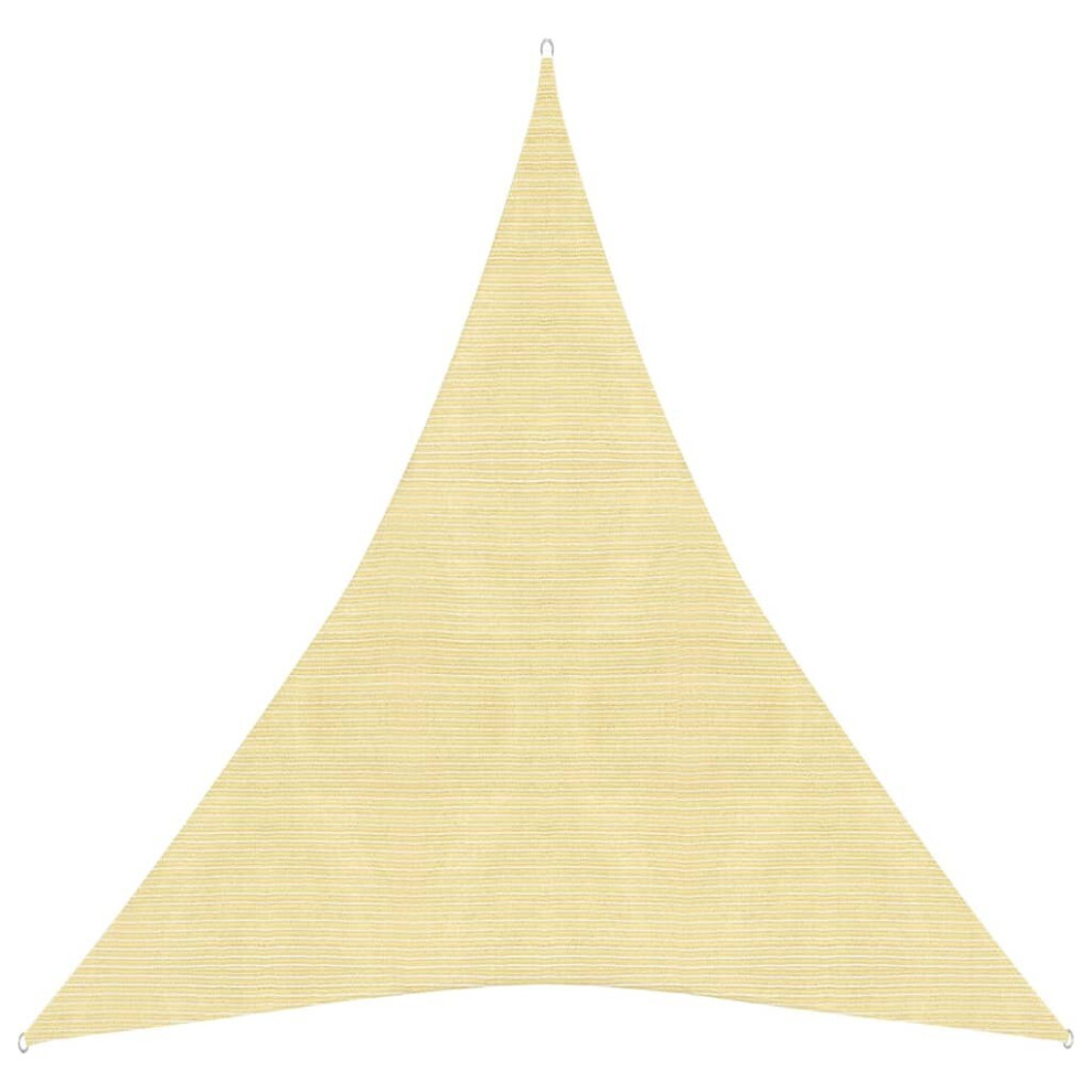 vidaXL Sunshade Sail Beige 4x5x5 m HDPE Patio Sunscreen Sail Tarp Shade Canopy