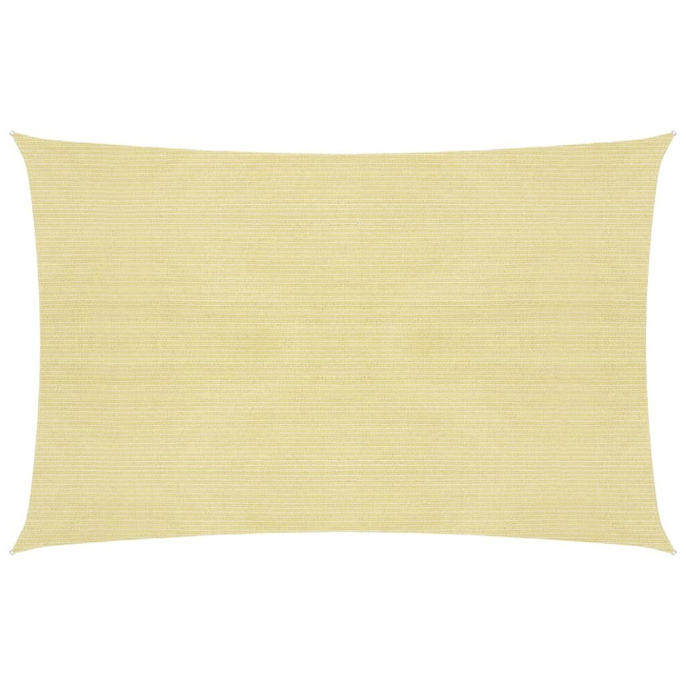 vidaXL Sunshade Sail Beige 2.5x3.5 m HDPE Sunscreen Sail Tarp Shade Canopy
