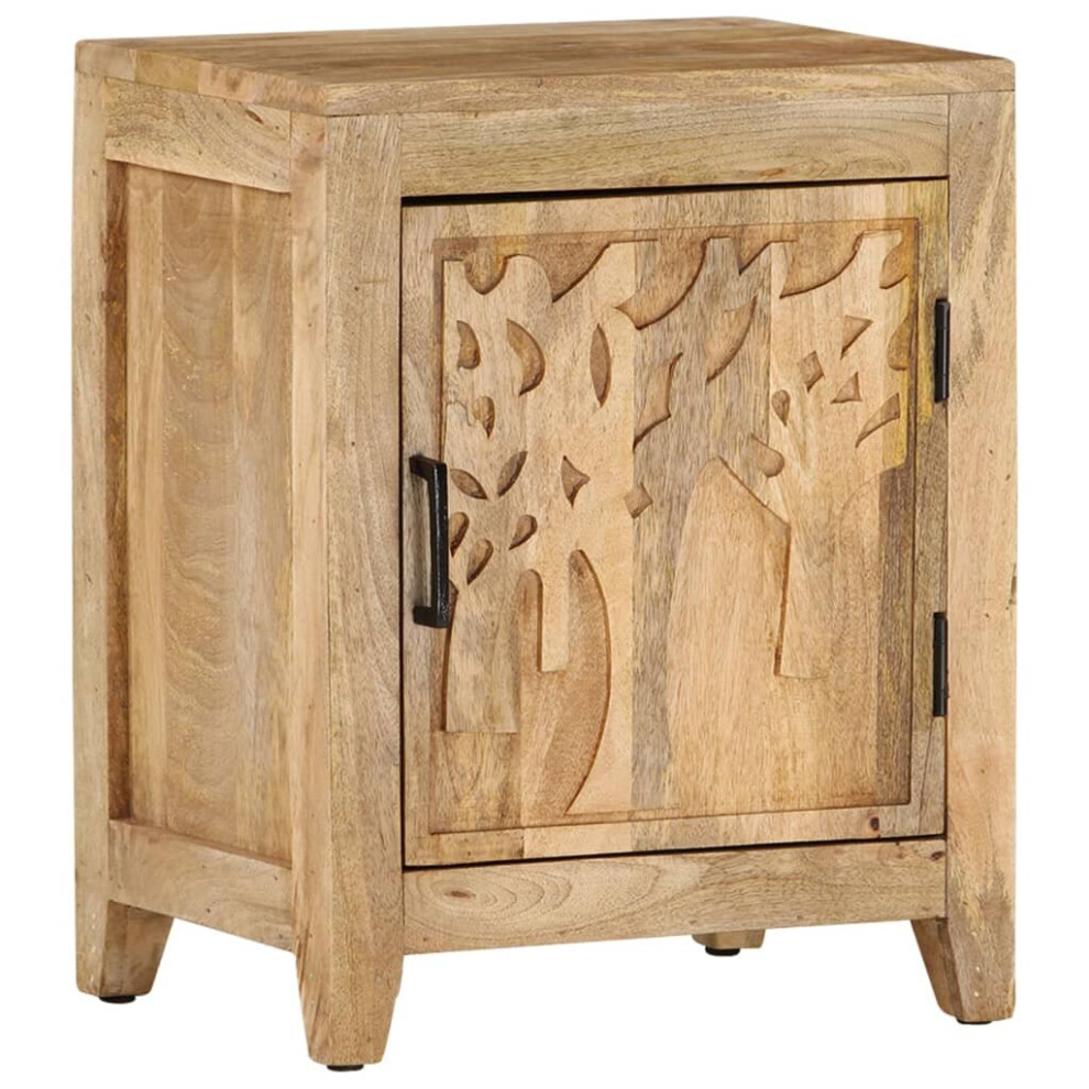 vidaXL Solid Mango Wood Bedside Cabinet Nightstand Bed Stand Storage Cabinet