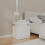 VidaXL vidaXL Bedside Cabinet White Engineered Wood Side Table Nightstand Bed Stand 1